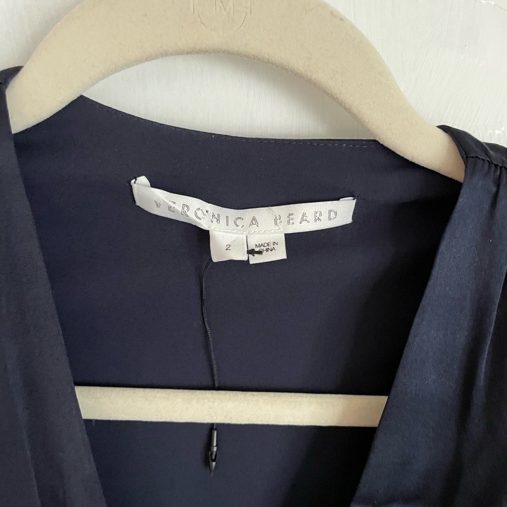 New Veronica Beard Cameri Silk Wrap Midi Ruched D… - image 6